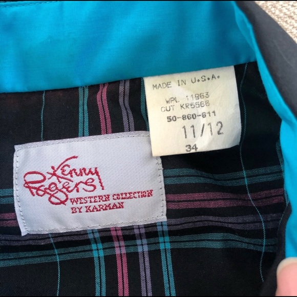 Vintage Kenny Roger's 80s Western Shirt Ruffles - Picture 2 of 2